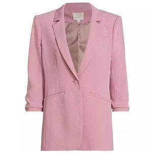 Cinq a Sept Khloe Ruched Blazer, Mauve, Size 0, New with Tags